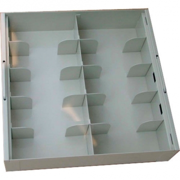 Image of item: FENCO METAL CASH TRAY - 10-COMPARTMENT - 15W X 3-1/2H X 15D